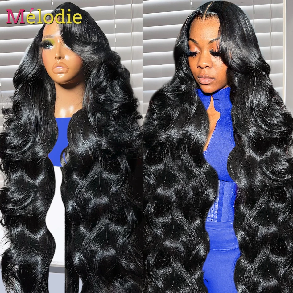 MELODIE 13x4 13X6 Body Wave Lace Front Human Hair Wigs 40 42 Inch Ready to Wear 5x5 Glueless Wig Brazilian For Women Remy