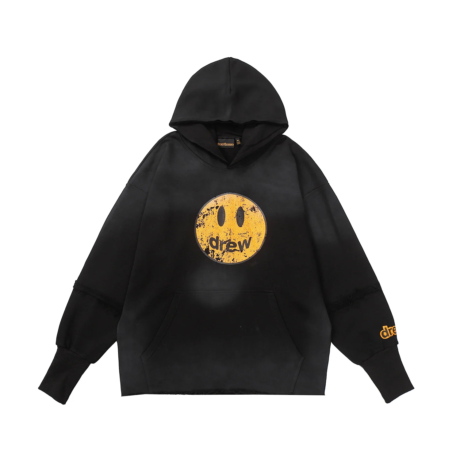 Drew House Washed Hoodies Streetwear Print Graphic Hoodie Men Hip Hop Pullover Sweatshirt Unisex Couple Casual Sweatshirts
