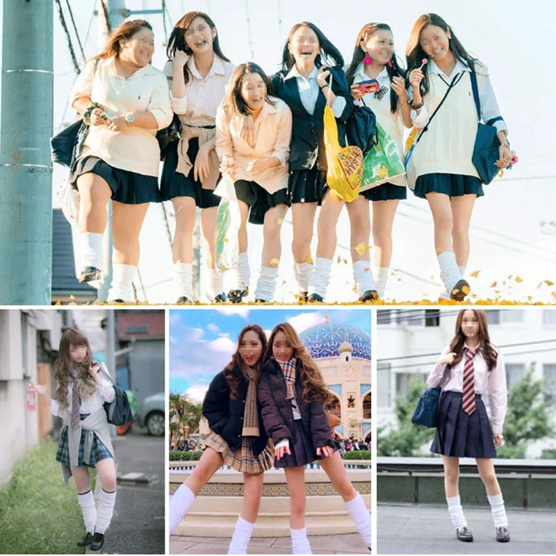 جوارب فضفاضة للنساء والفتيات ، مدفئة الساق ، جورب ترهل ، زي موحد ، اكسسوارات تأثيري ، اليابان ، المدرسة الثانوية