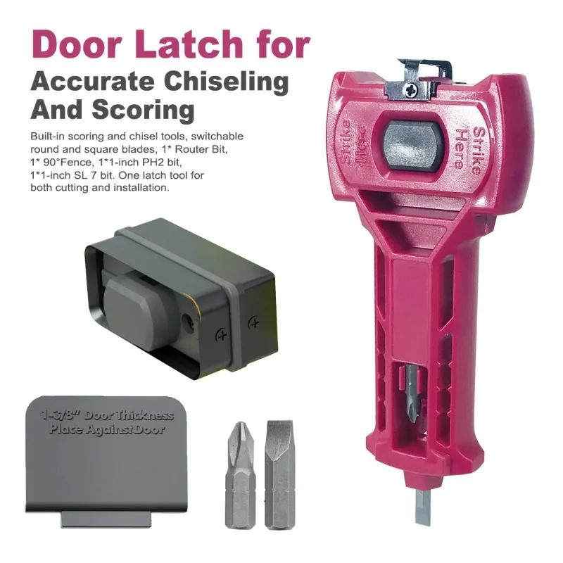 Door latch kit, mortise and tenon door lock installation, chiseling, precise engraving, multi-color optional