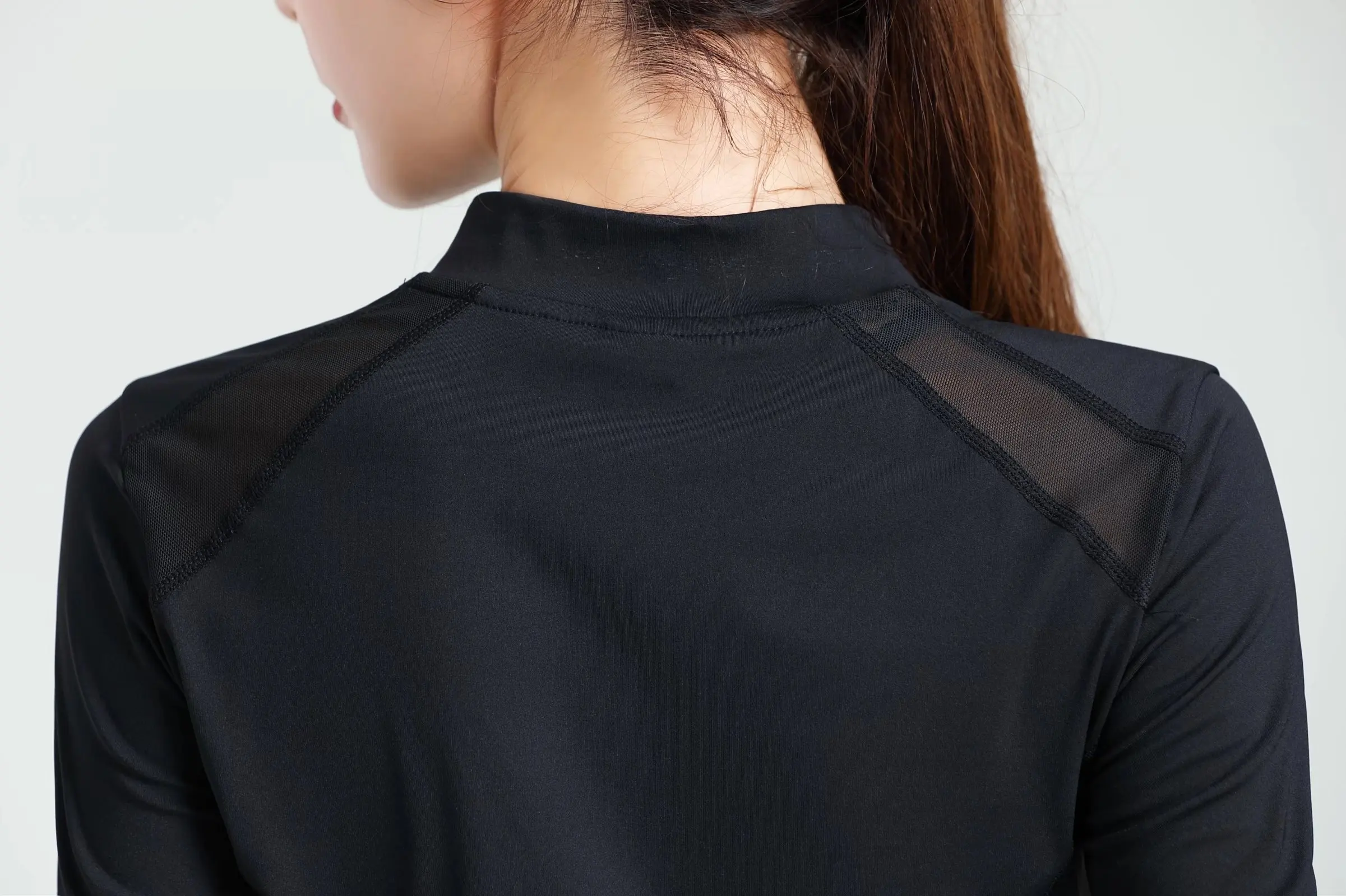 Fitness yoga tight waist stand collar custom women's long-sleeved sports training self-cultivation quick-drying