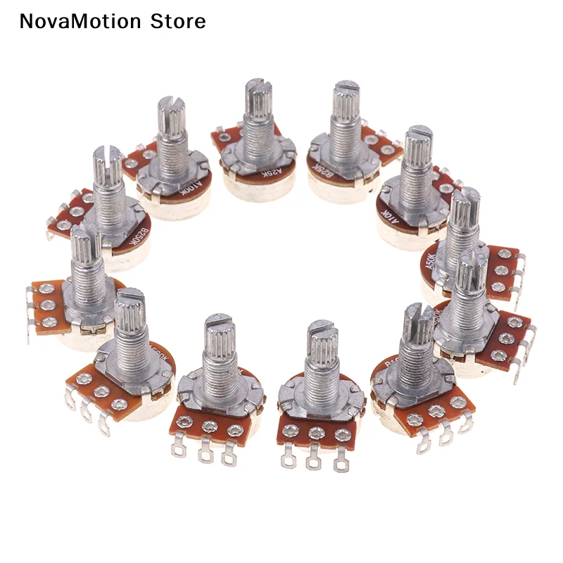[NM]A500K B500K Potentiometer 18mm Shaft Guitar Bass Volume Control Knob For Amplifier Tone Effect Repair Parts[NM]