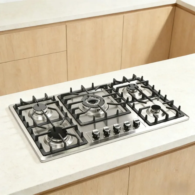 Cross-Border Selection 5-Burner Gas Stove Energy Saving Piezoelectric Ceramic Ignition Stainless Steel Multi-Cooker Global
