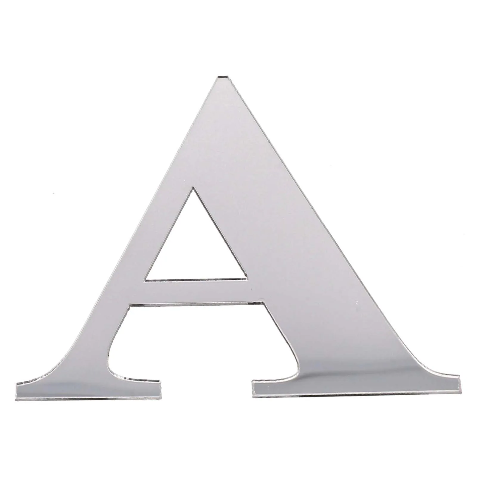 26 English Letter Acrylic Mirror Wall Stickers - Silver DIY
