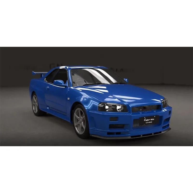 

1/8 гоночный автомобиль Capo GTR R34 RC, металлический электрический комплект, версия высокоскоростного дрифта, радиоуправляемая модель автомобиля, подарки для взрослых TH22605