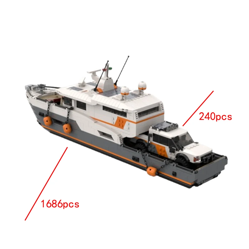 Spot MOC-155372 Small Particle Assembled Building Blocks Ship Ship Delivery Truck Model Puzzle Building Toy Gift