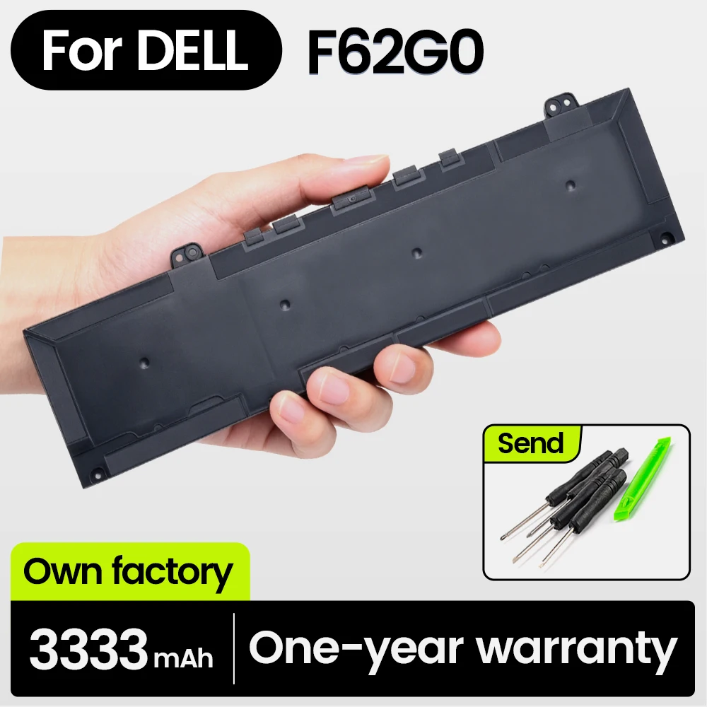 BGBT F62G0 Battery For Dell Inspiron 13 7380 7386 2 in 1 5370 Vostro 13 5370 P87G  P83G  P91G Series 39DY5 RPJC3 38Wh