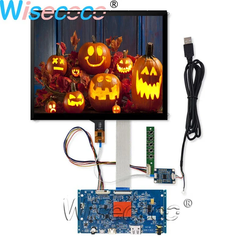 Wisecoco 9.7 Inch 2K 2048*1536 IPS Screen LCD Module Touch Panel Audio Control Board For Raspberry Pi LP097QX1 SPA1 SPC1