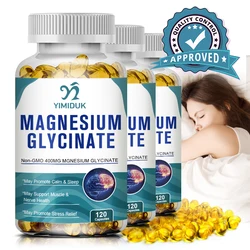 Magnesium Glycinate Capsules Helps Promote Bone Vitality & Supports Muscle, Sleep Support, Heart & Nerve Health -For Men & Women