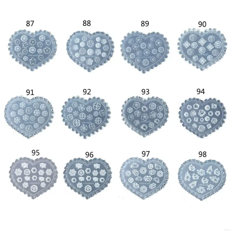 N0HE Nails Art Carving Mold Jewelry Silicone Mold Flowers 3D Silicone Molds