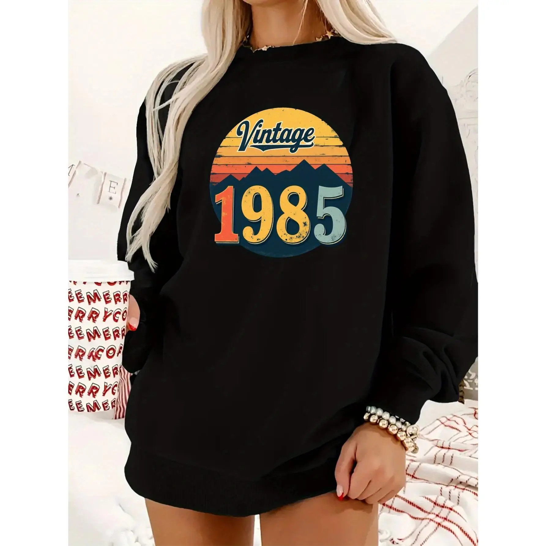 

Women Men Antarctica Iceberg Bay Penguin Print Sweatshirt Casual Loose Pullover Aesthetic Arctic Nature Long Sleeve Top
