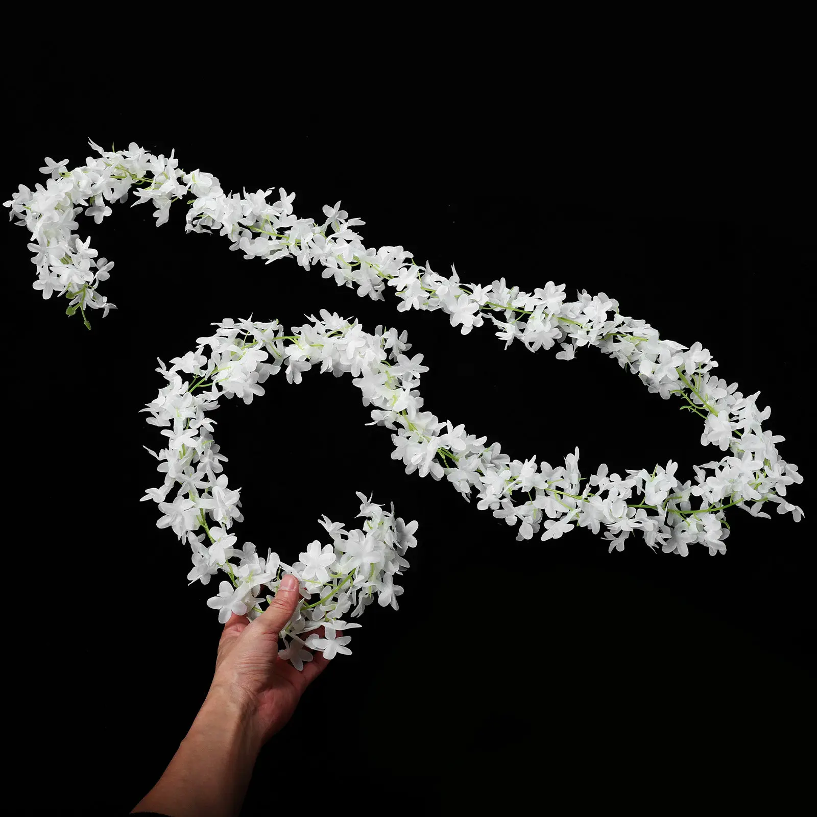 5-個の人工ライラックつるガーランドフェイクハンギングフラワー屋内装飾寝室の花つる背景花装飾