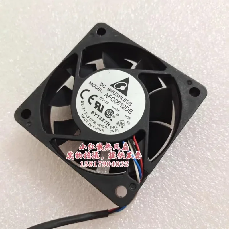 Новый вентилятор для AFC0612DB 12 В 0,45 А 6 см 6015 4-проводной ШИМ-вентилятор с высоким объемом воздуха 60*60*15 мм