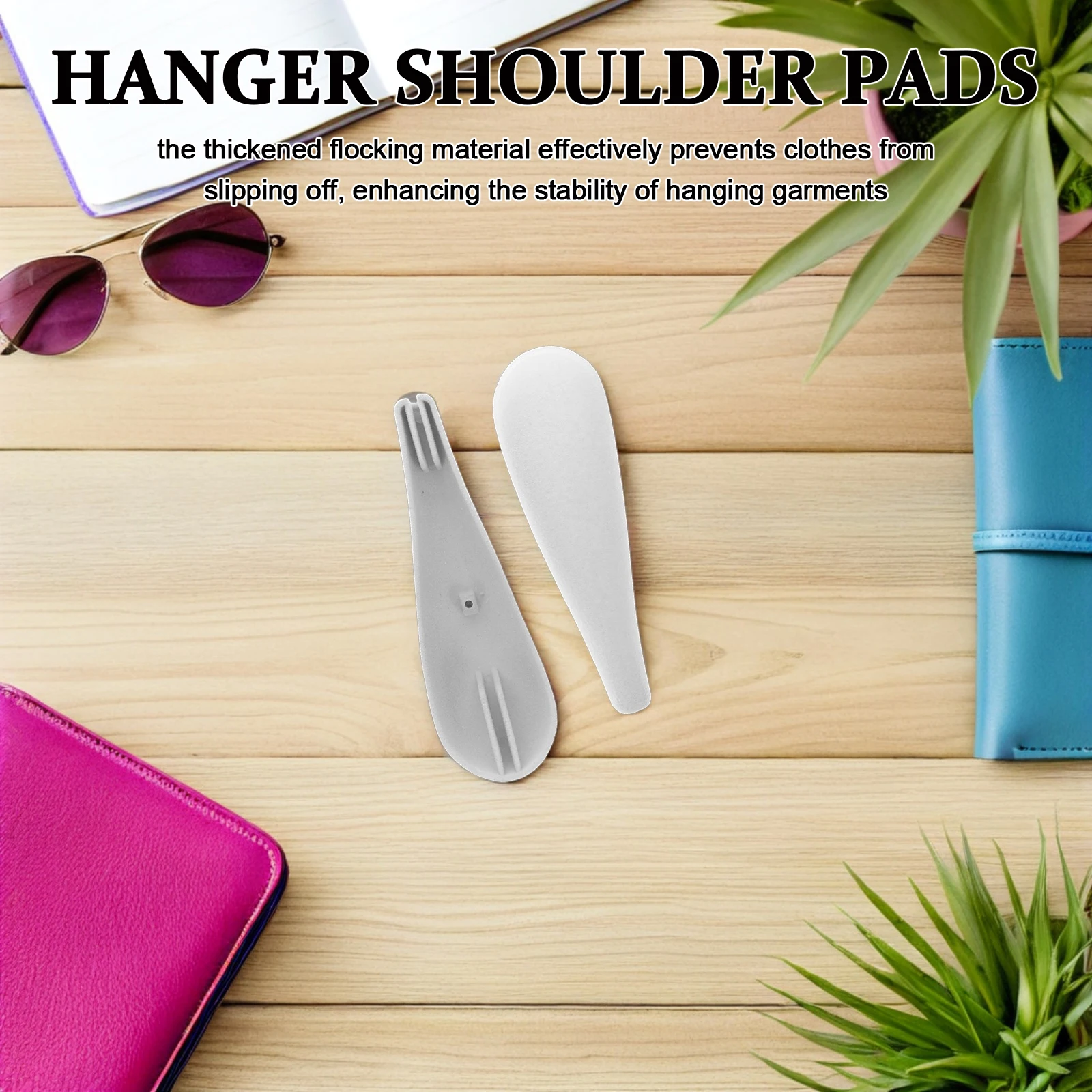 

12 Pcs Hangers Clothes Shoulder Pad Padding Clothing Protectors Support Pads Non-slip White Garment