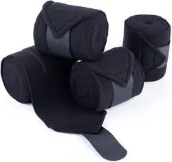 4 paquets de bandages doux et souriants pour les jambes, 2.5m, bottes d'équitation rondes pour l'extérieur