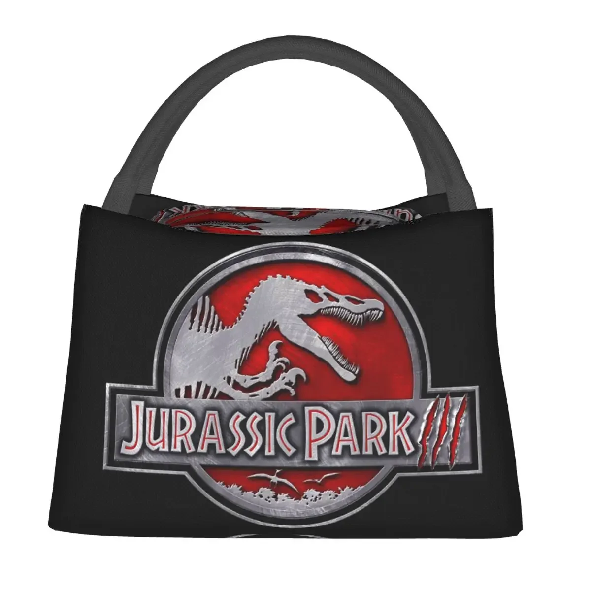 Dinosaur Jurassic Park Lunch Bags Insulated Bento Box Leakproof Lunch Tote Picnic Bags Cooler Thermal Bag for Woman Girl School