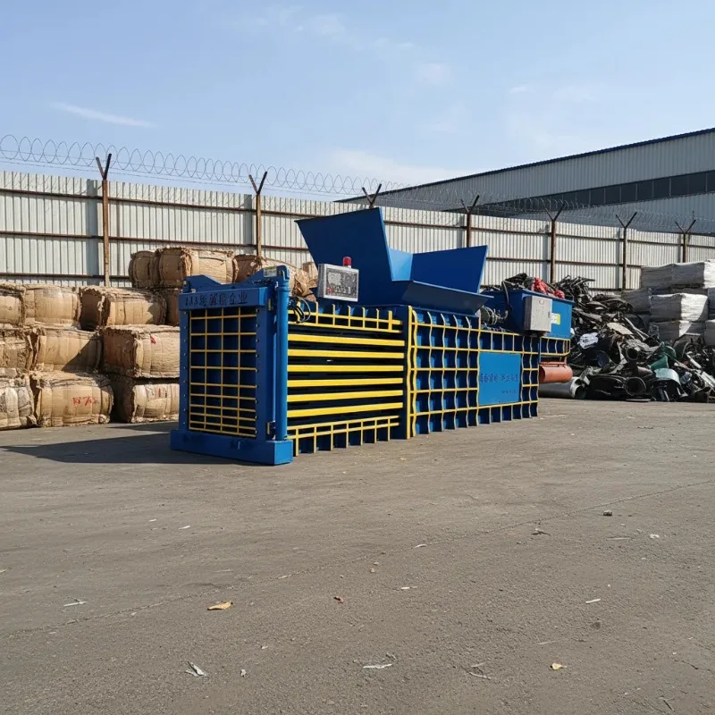 Automatic Horizontal Baler Heavy Duty Waste Paper Cardboard Plastic Baling Machine Industrial Recycling Press High Density Bales