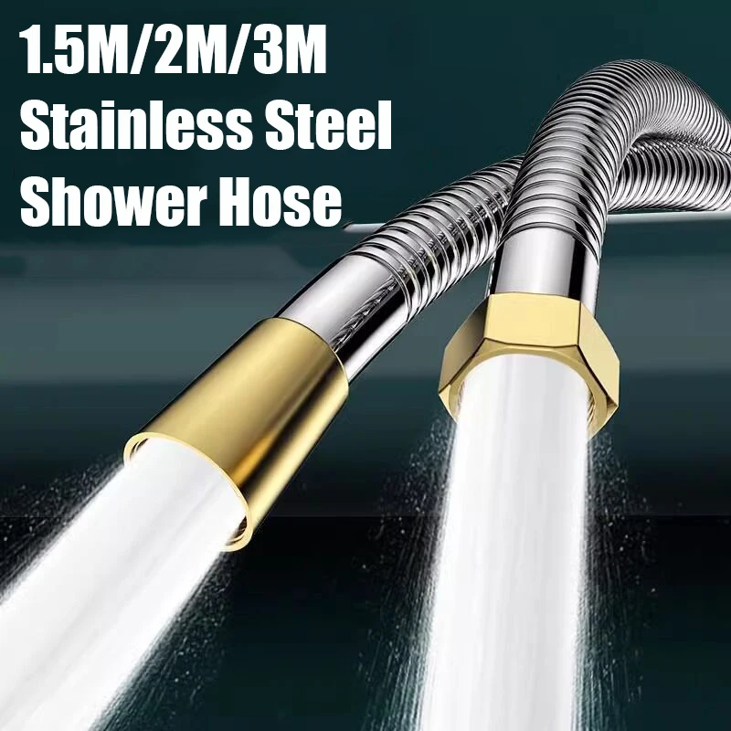 

1.5/2/3M International Standard General Shower Hose Bathroom Water Heater Explosion Proof Sprinkler Stainless Steel Shower Hose