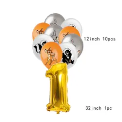 Bambi Balloon Girl Birthday Party supplies Decoration gold Number Ballon Welcome Arch Room Home Decor Boy Gift baby Shower