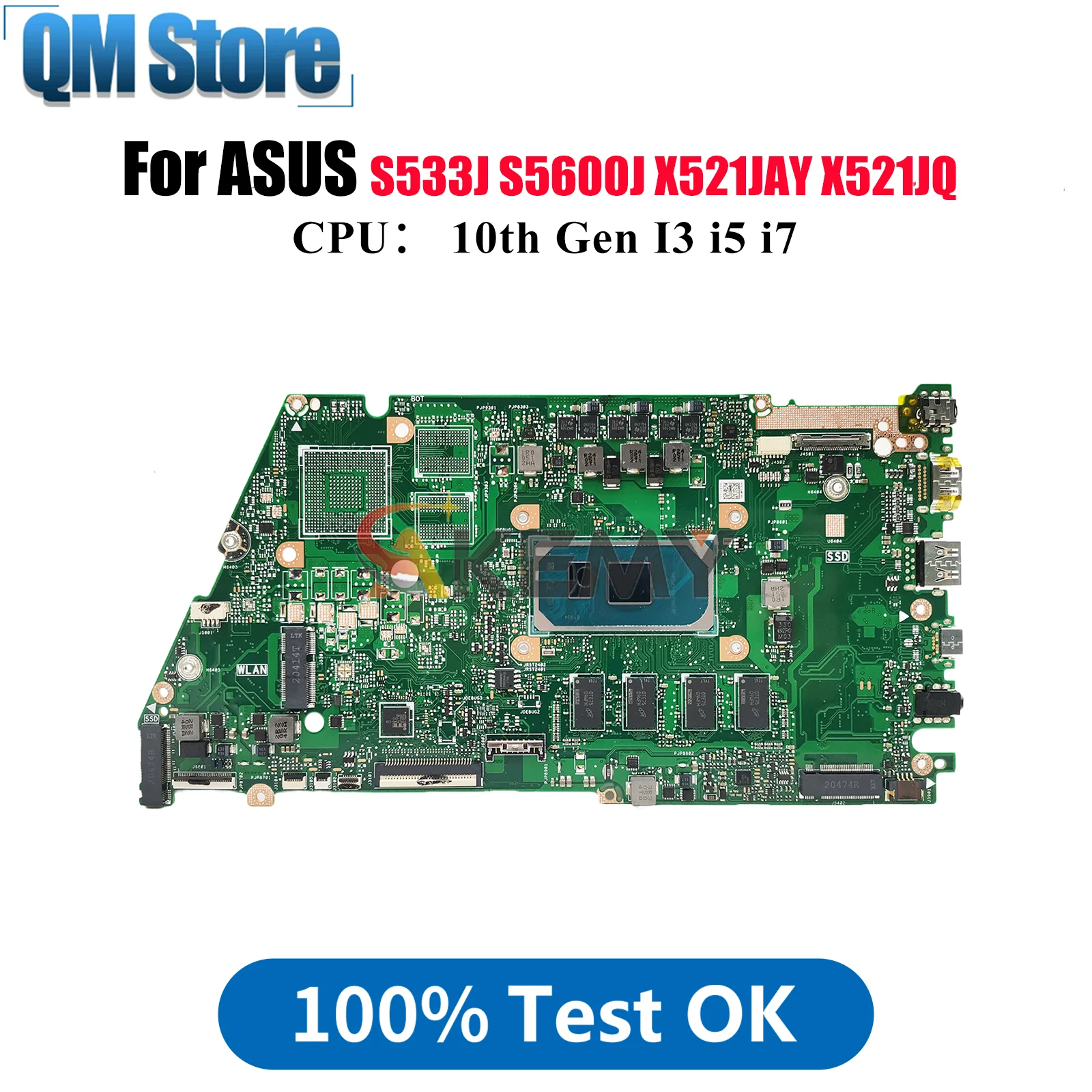 

X521JA Laptop Motherboard For ASUS X521JFY X521J X521JQ X521JAY S533J X521JPY S5600J X521JQY Mainboard With 10th Gen I3 i5 i7