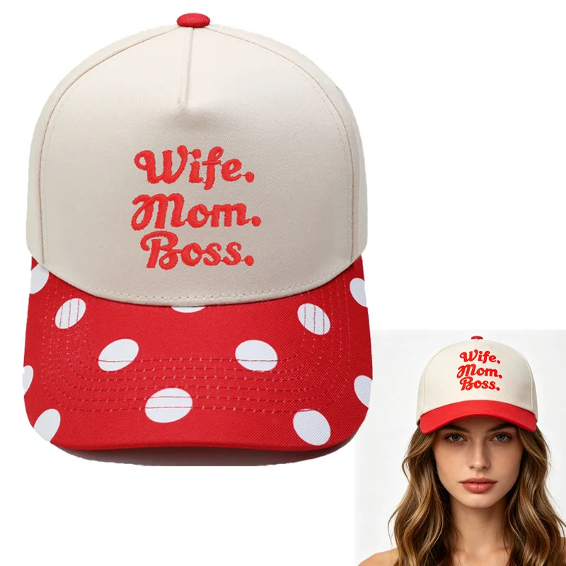 Amazon Wife mom Boss Truck Driver Hat Embroidery Color Matching Baseball Cap Male Female Kids Casual Retro Hat