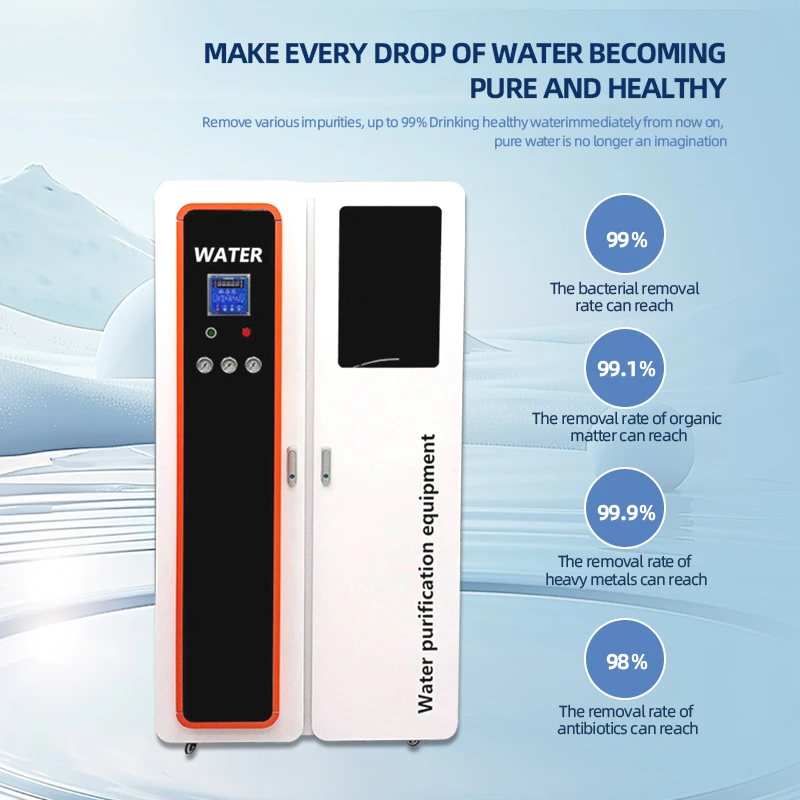 Commercial RO Water Purifier System 250L Capacity Electric 0.0001μm Filtration Customized OEM for Domestic & Hotel Use