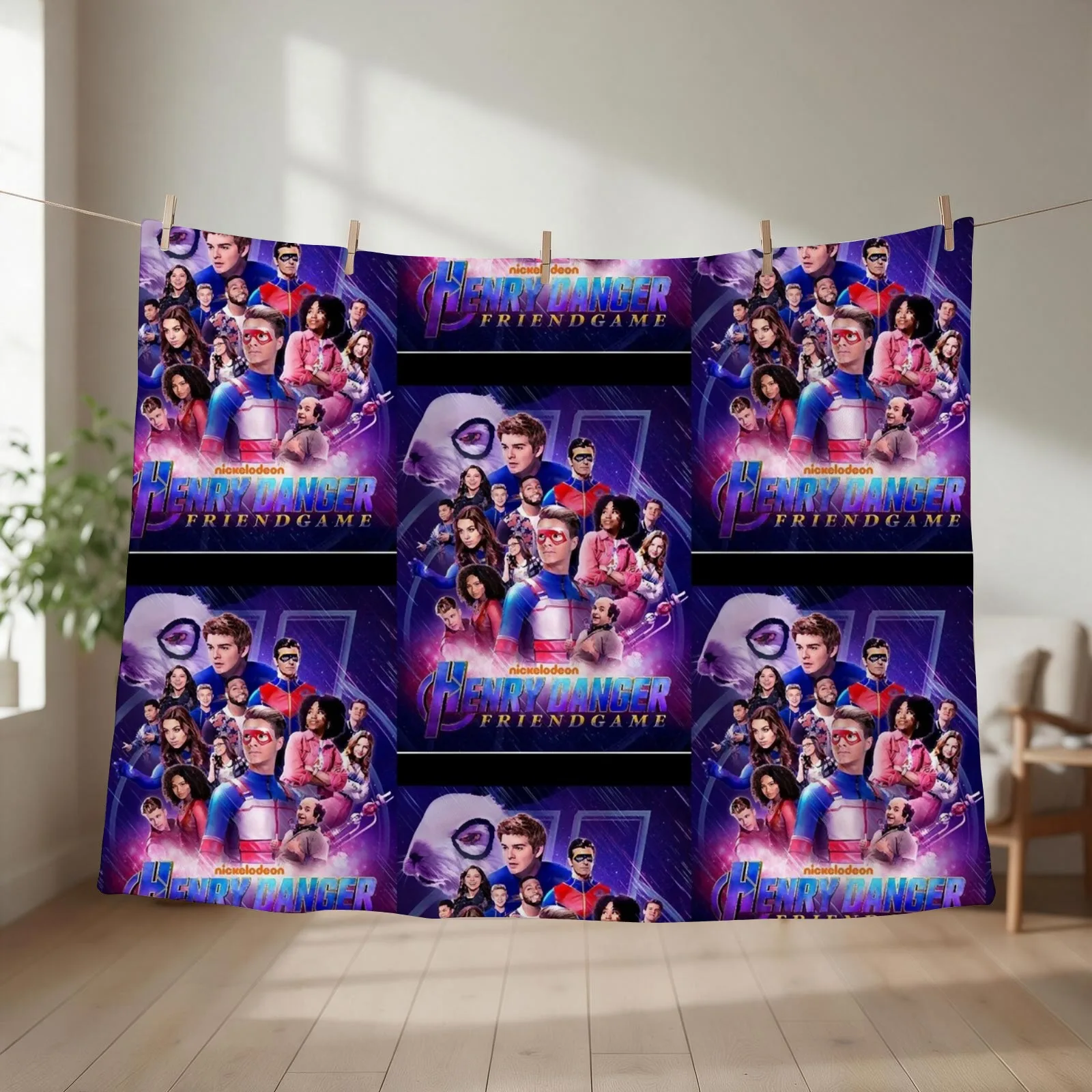 Captain Henry and Kid Danger Throw Blanket valentine gift ideas blankets ands Vintage for winter Blankets