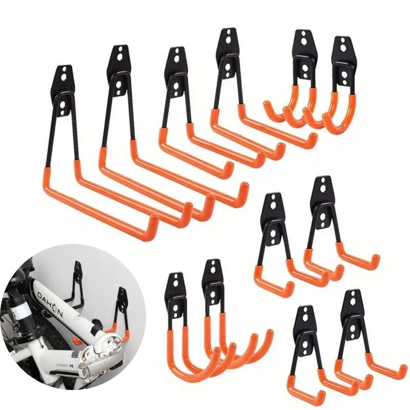 

Heavy Duty Metal Hook Garage Organizer Wall Mount Bicycle Hanger Hooks Wall Mount Anti-slip Storage Hook For Ladders Garden Tool