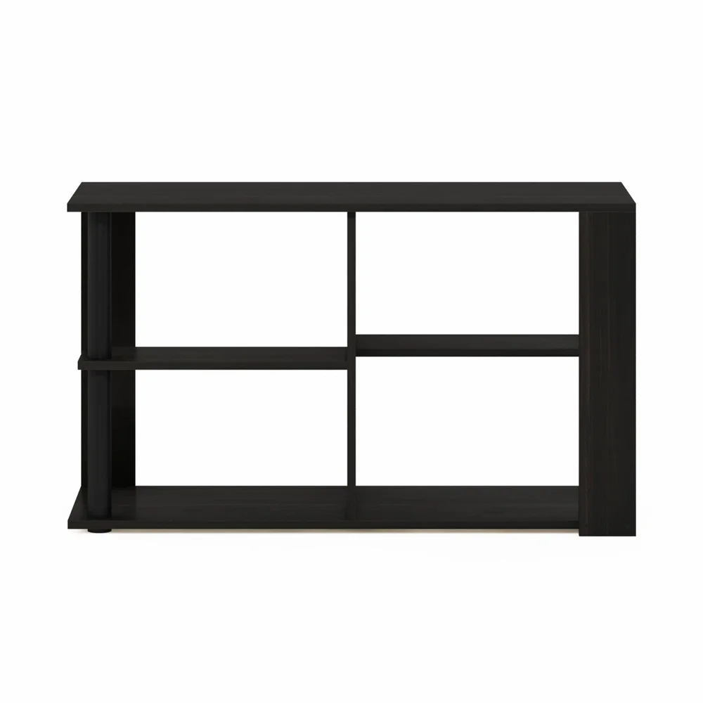 Narrow Coffee Table with Shelves Durable MDF Rectangular Living Room Furniture Eco-Friendly Storage Solution Indoor Use