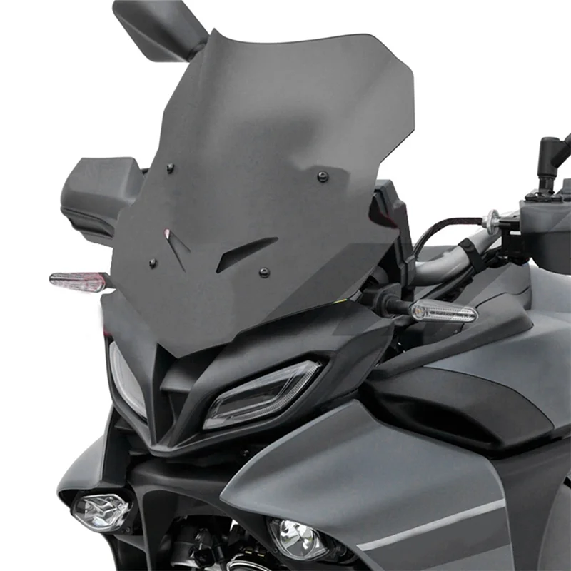 Motorcycle Windshield Windscreen Wind Deflector for YAMAHA MT-09 TRACER 9 GT-9 2021 2022(Smoky Gray)