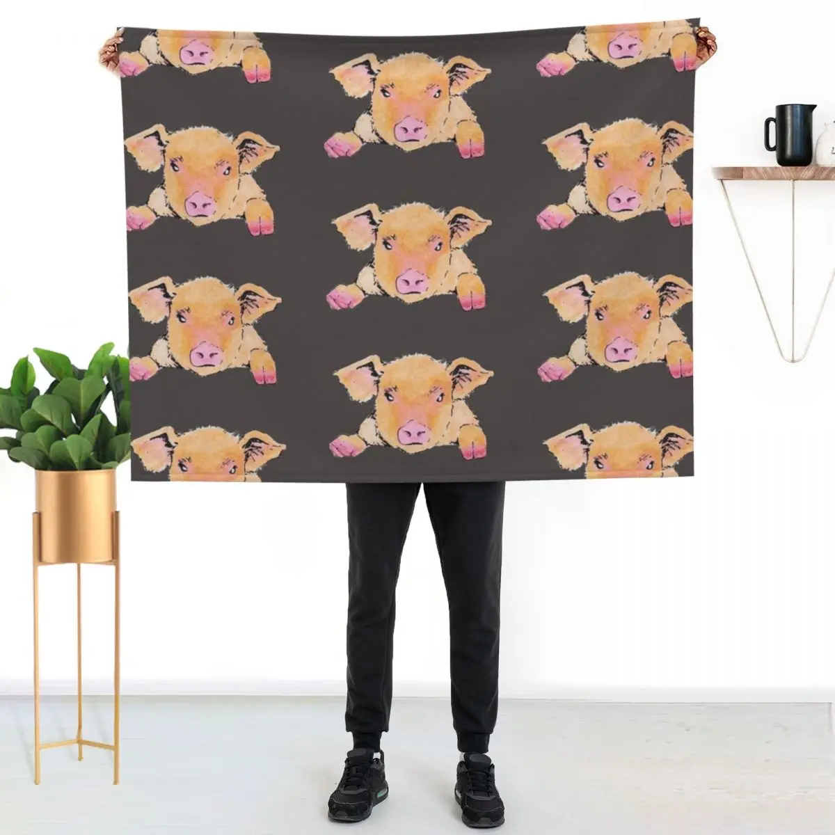 Piggy Throw Blanket Luxury Brand Soft Plush Plaid Soft Beds Blankets Sofas Of Decoration Large wednesday Blankets