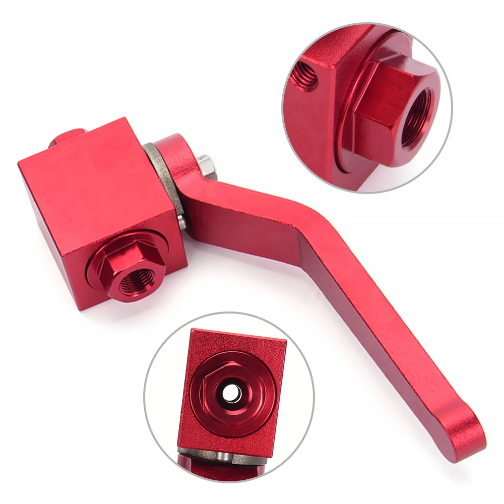 RASTP-1/8" NPT Brake Line Lock Shut Off Valve Fuel Flow Control Cut Off Valve Fitting HB052