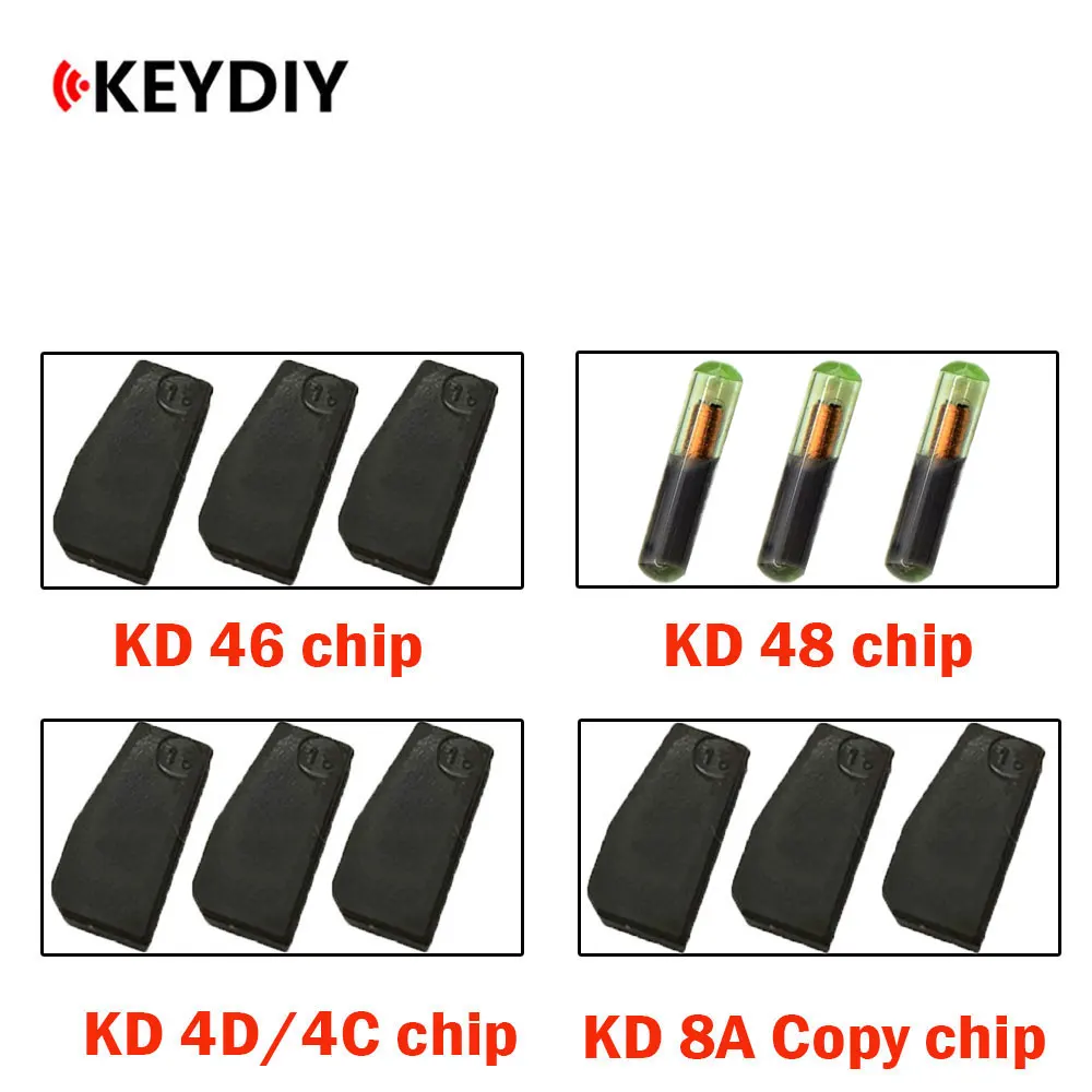 10pcs KD Super Chip Chip KD 4D/4D KD 48 KD 46 Copy Transponder for KEYDIY KDX2 Key Programme Car Key Chips Car Accessories