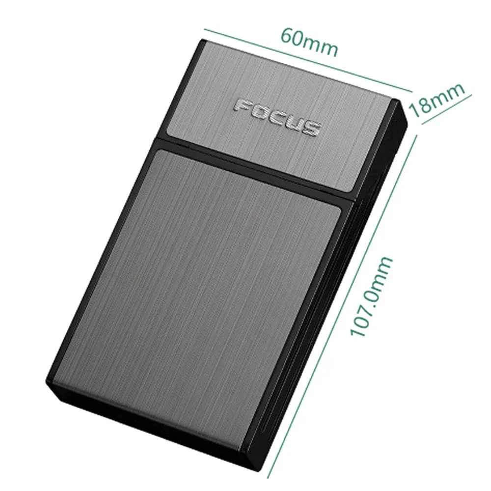 Portable Cigarette Box 20pcs Capacity Cigarette Case Metal Cigar Tobacco Holder Pocket Box For Slim Cigarette Accessories Gadget