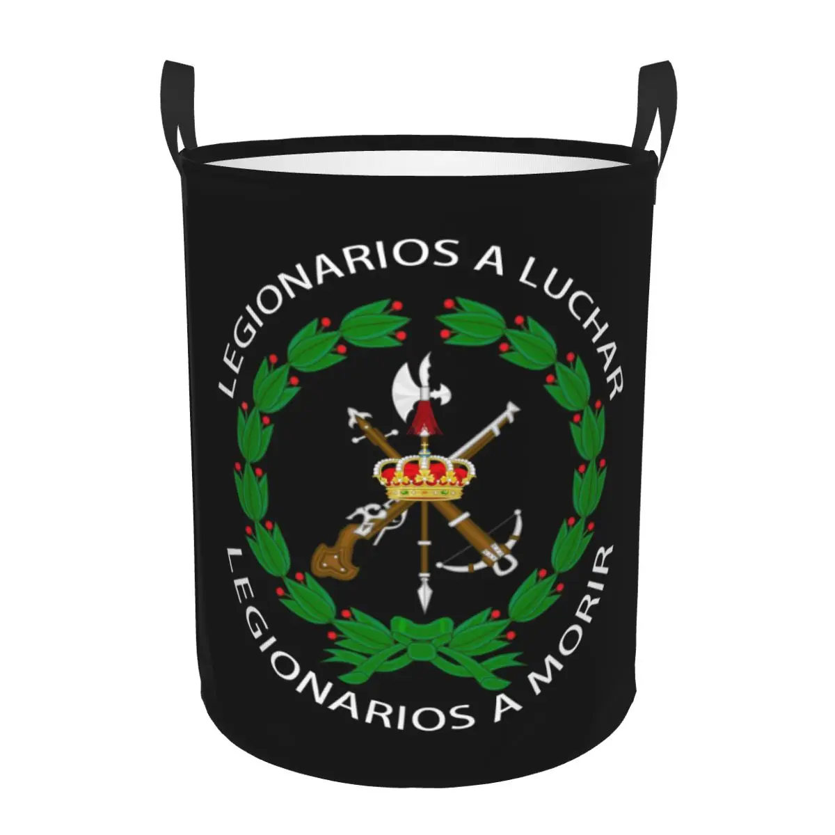 Spanish Legion Laundry Basket Foldable Spain Coat of Arms Clothes Toy Hamper Storage Bin for Kids Nursery