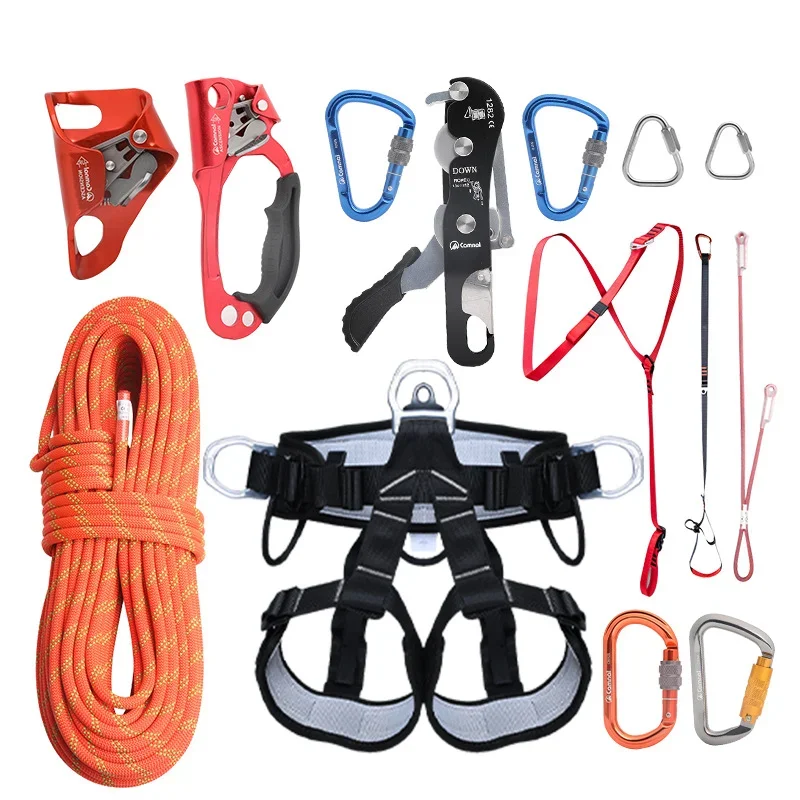 

High rise wire rope safety rope earthquake emergency rescue kit fire escape home suit emergency kit escape rescue suit harness