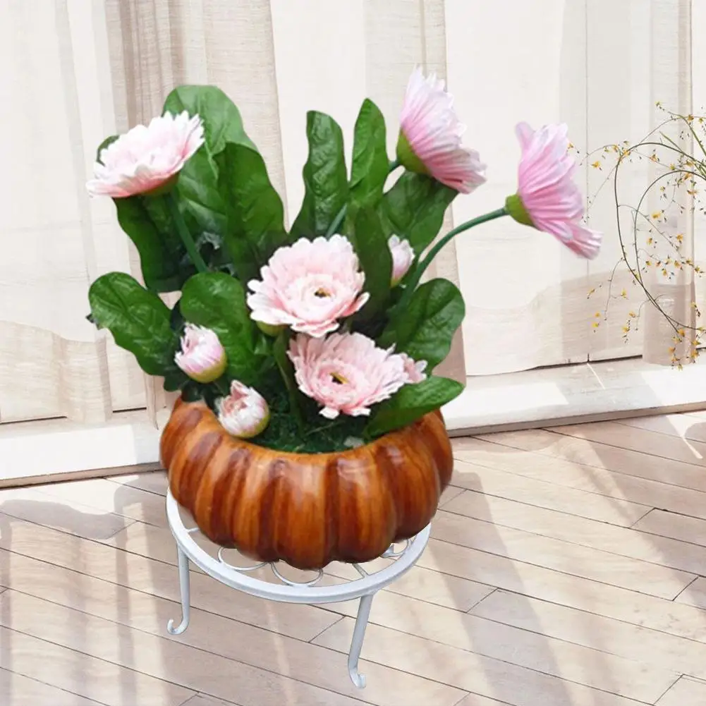 Neue Blumentopf Rack Hohl Runde Blumentopf Stehen Boden Blume Display Regal Balkon Dekor für Innen