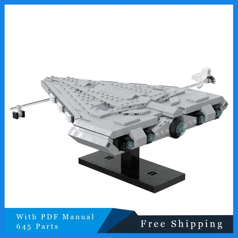 645 parti Star Battle Series Famoso Quasar Cruiser Carrier Building Blocks Mattoni creativi Modello Bambini Display fai da te Regali giocattolo