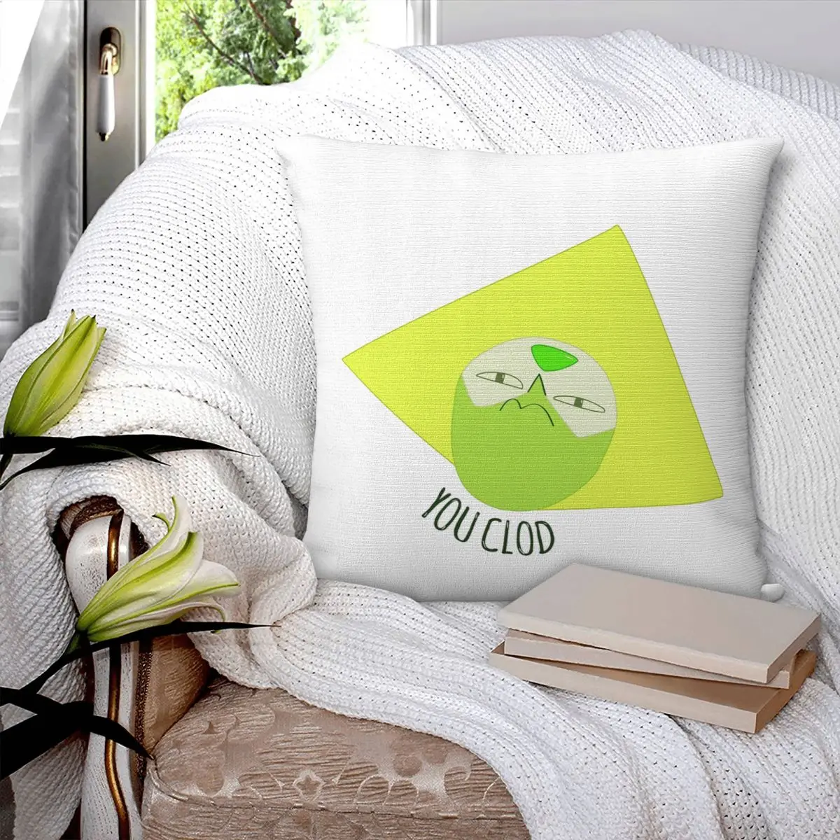 You Clod Peridot Steven Universe Square Pillowcase Pillow Cover Cushion Zip Decorative Comfort Throw Pillow for Home Car