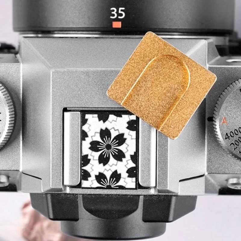 

Y2GD Stylish Flower Hot Shoe Dust Covers for DSLR Cameras Durability Aluminum Alloy Construction Cameras Accessories