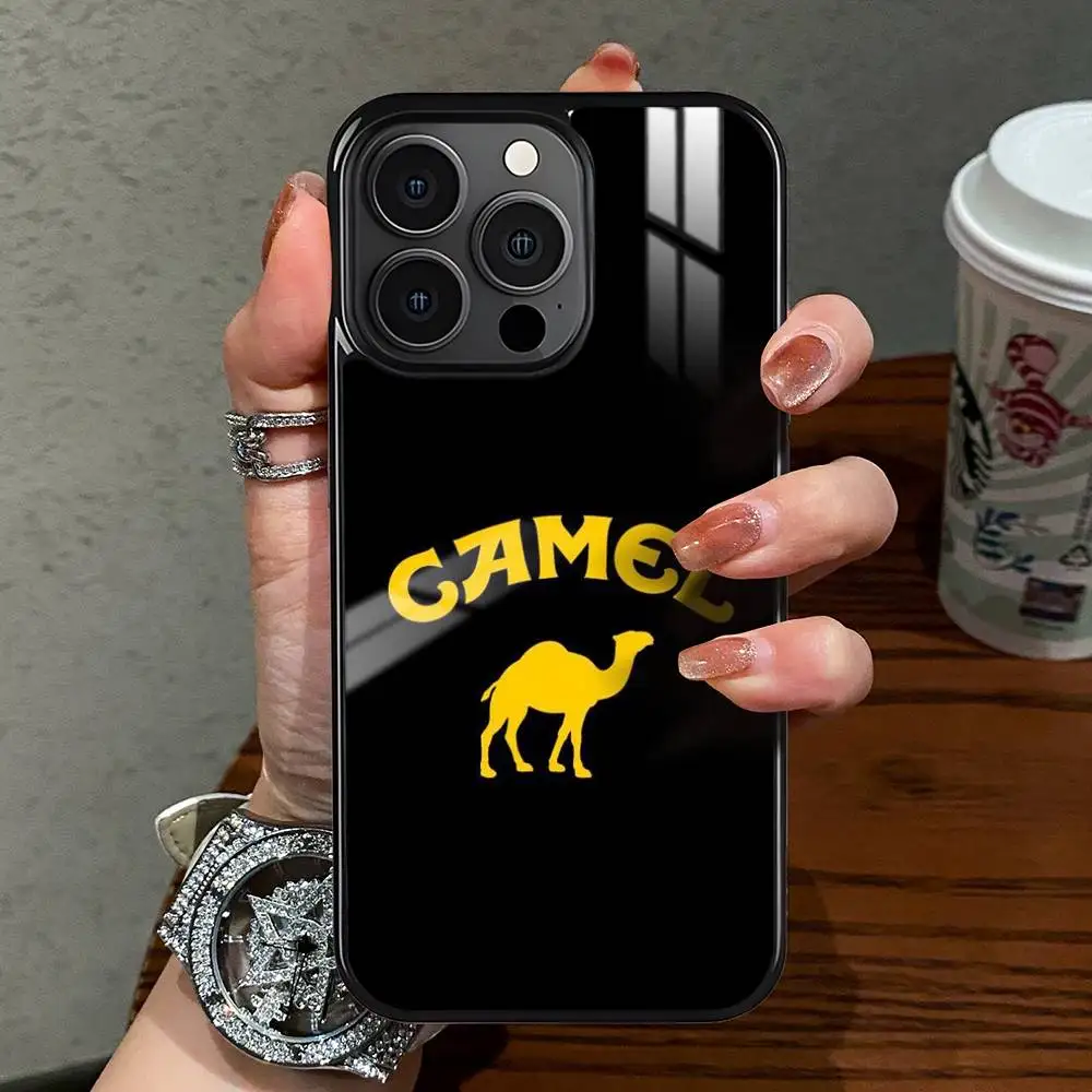 

Luxury C-Camel Phone Case For iPhone 17 16 15 14 13 12 11 Pro Xs Max Mini Plus Celulares Hard Funda