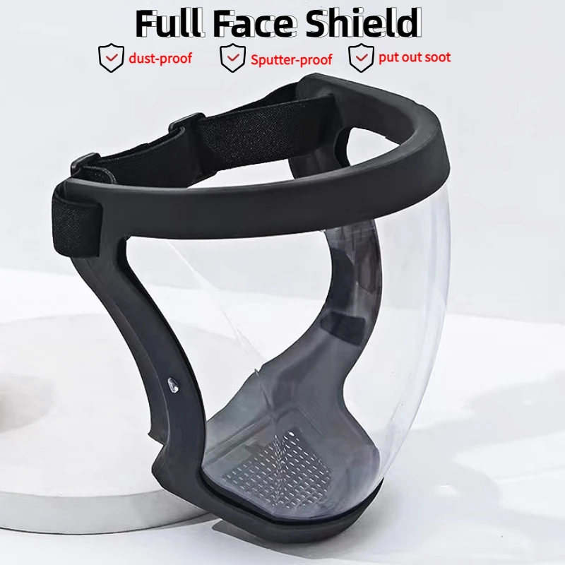 

Kitchen Transparent Full Face Shield Home Oil-splash Proof Eye Facial Anti-fog Head Cover Safety Glasses