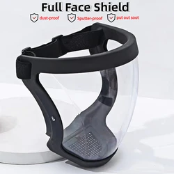 Kitchen Transparent Full Face Shield Home Oil-splash Proof Eye Facial Anti-fog Head Cover Safety Glasses