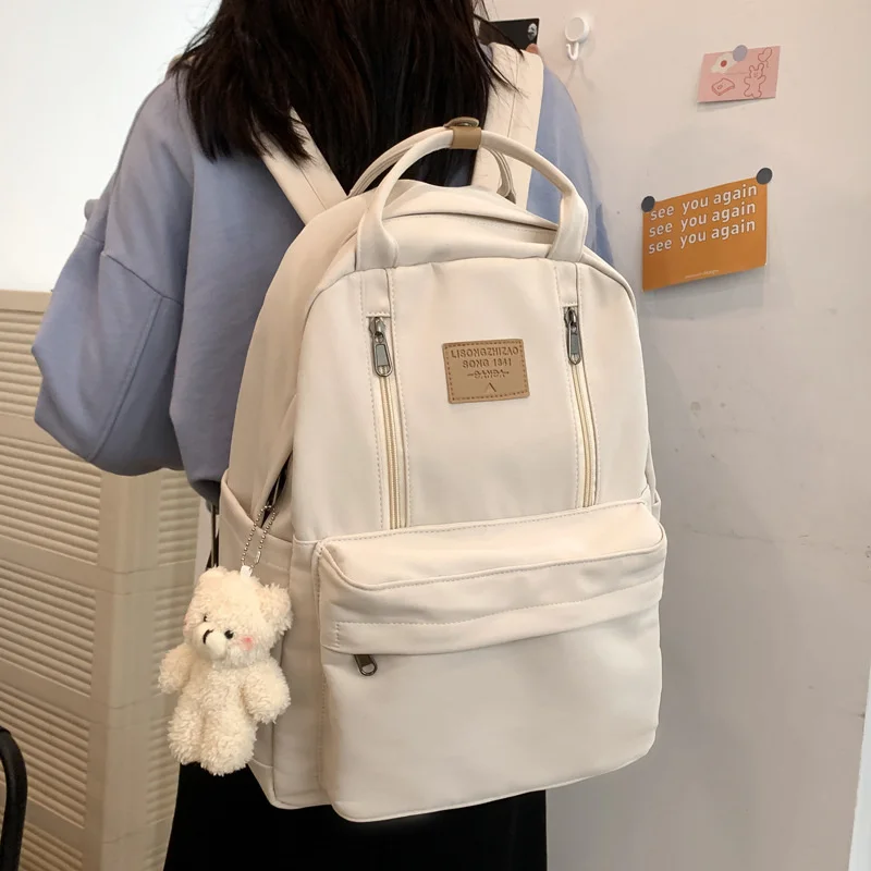 Double Zipper Women Backpack Teenager Girls Laptop Student Shoulder Bag Korean Multifunction Schoolbag Travel bagpack