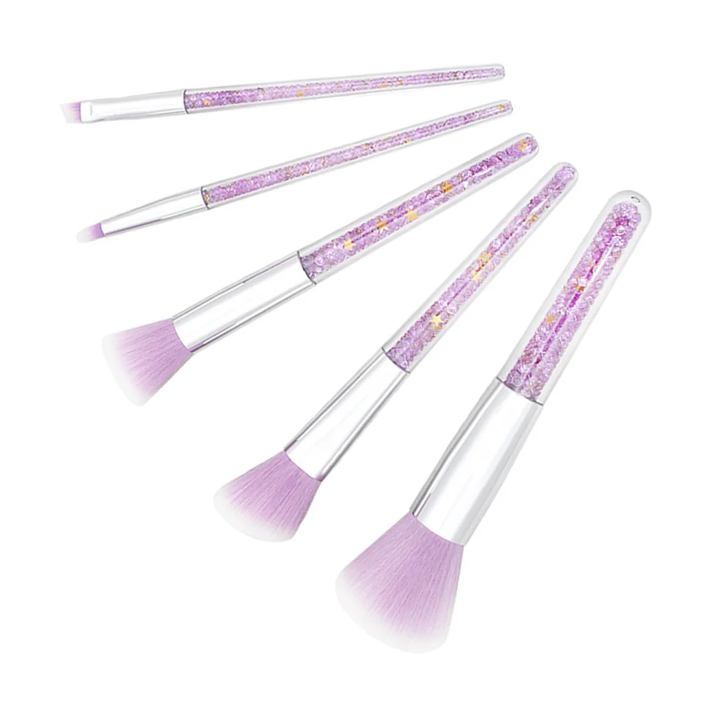 

5Pcs Professional Makeup Brush Set Premium Soft Bristles Liquid Foundation Powder Eyebrow Brushes Cosmetics Tools for Women