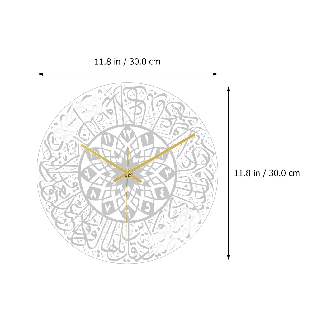 

3D Wall Acrylic Material Decorative Mute Clock for Living Room Bedroom Hotel Bar Club Stylish Round Adhesive Clock Compact Size