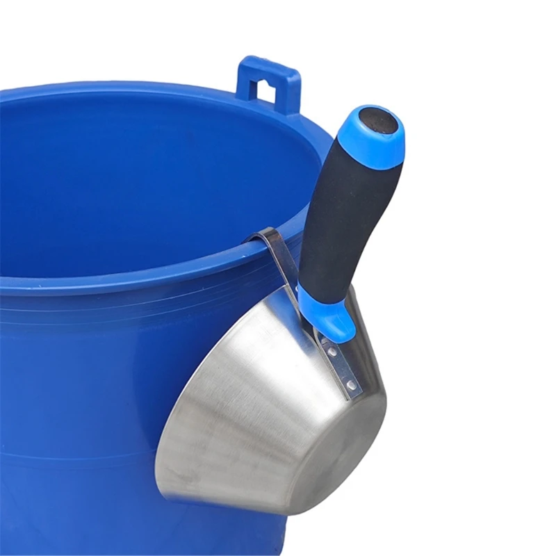 Plastering Mortar Bowl in Stainless Steel with Handheld Grip Handle, Deep 18 cm Pan for Carrying Cement During Wall high quality