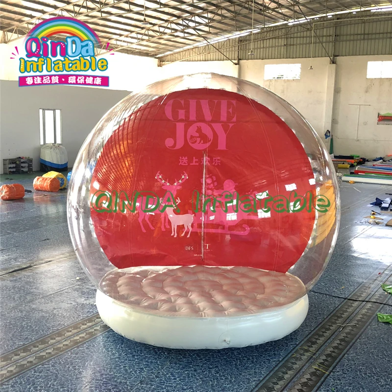 

Customized Inflatable Snow Globe Photo Booth / Christmas Inflatable Human Size Snow Globe