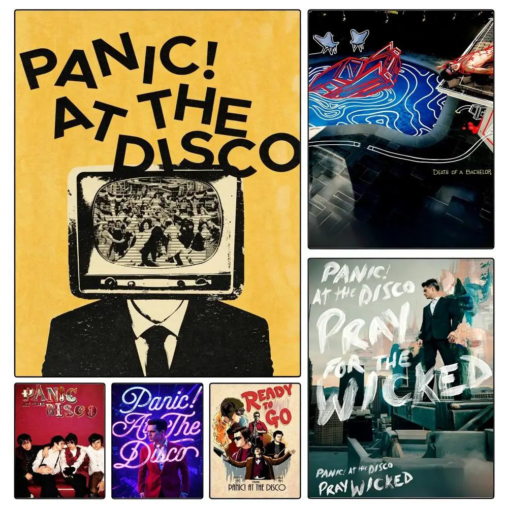 band Panic! At The Disco Poster Poster Waterproof HD Unframed Self‑Stick Decor Wall Art for Home Room Decoration Gift