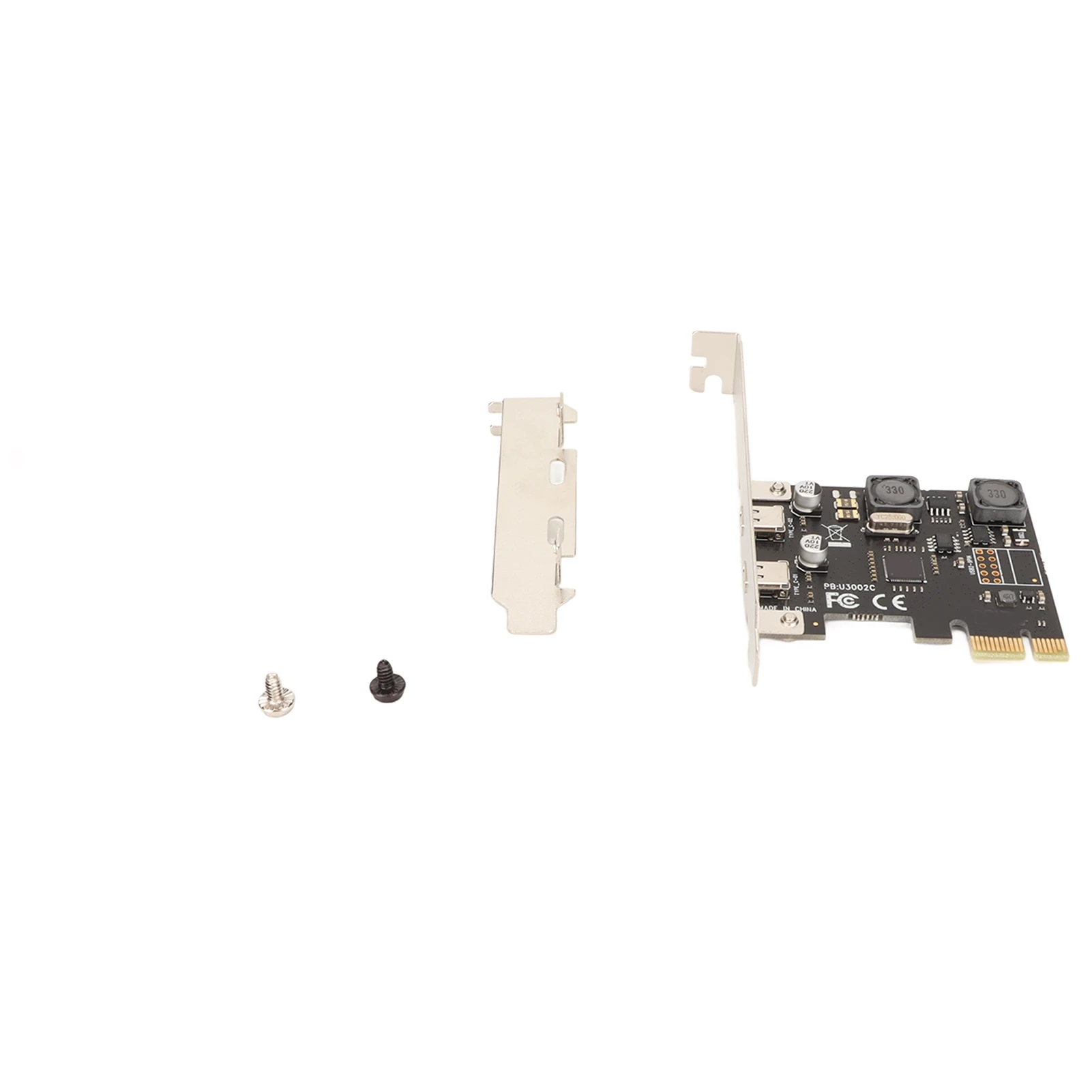PCI E to Type C Expansion Card Super Speed 5Gbps 2 Ports Independent Intelligent Insurance Expansion Card for Win